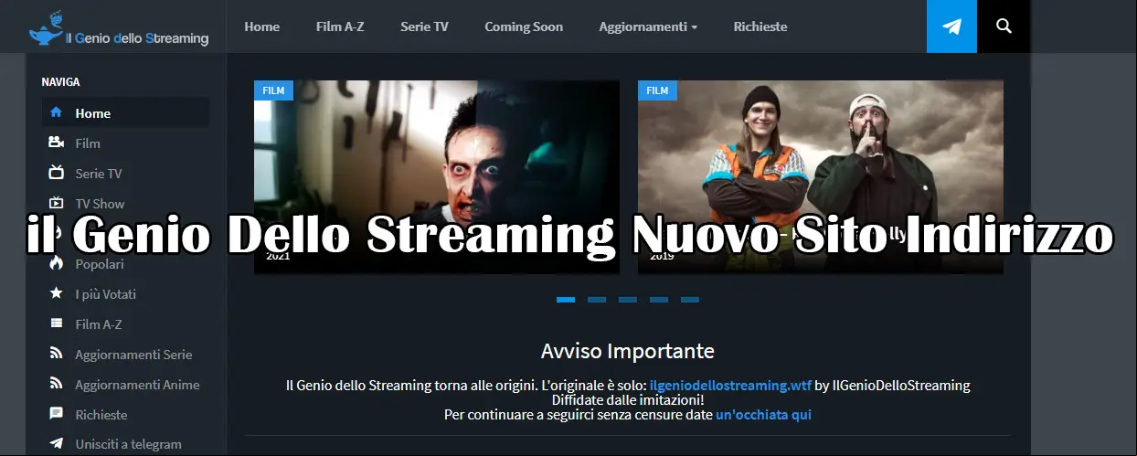 il Genio Dello Streaming Nuovo Sito Indirizzo 2024